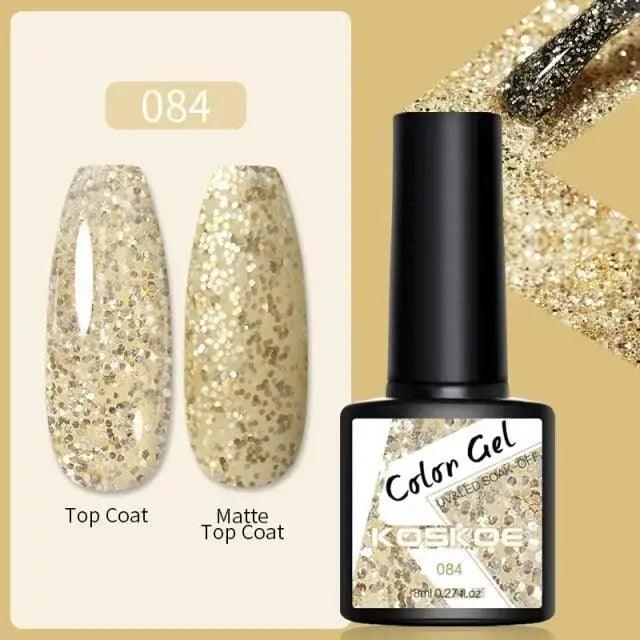 Spring Summer Nail Gel Polish Colorful UV LED Diamond Stylish Glossy and Matte Fashion Design For Womens