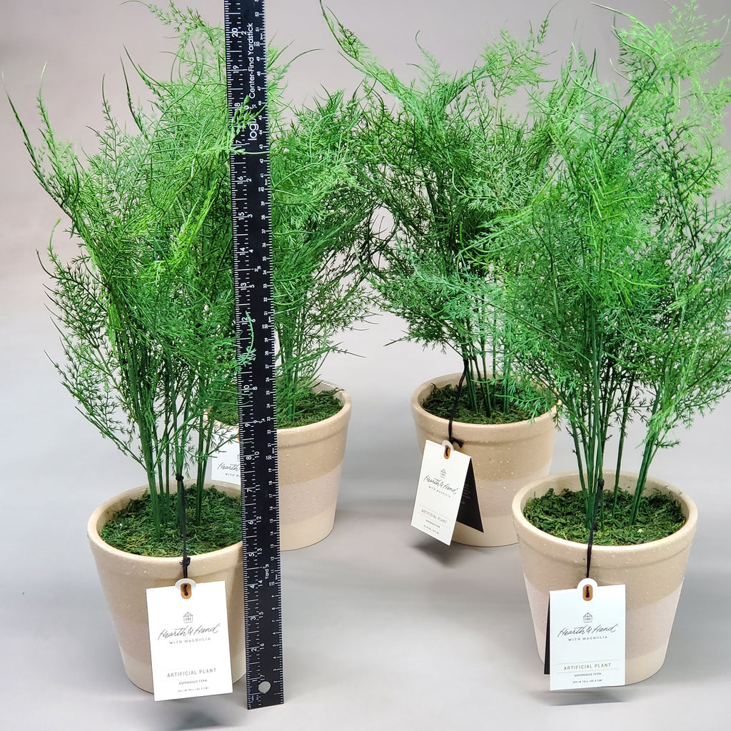 Hearth & Hand with Magnolia 4PK of 8.5"X22" Faux Fern Potted Plants 324-00-0705 (New)