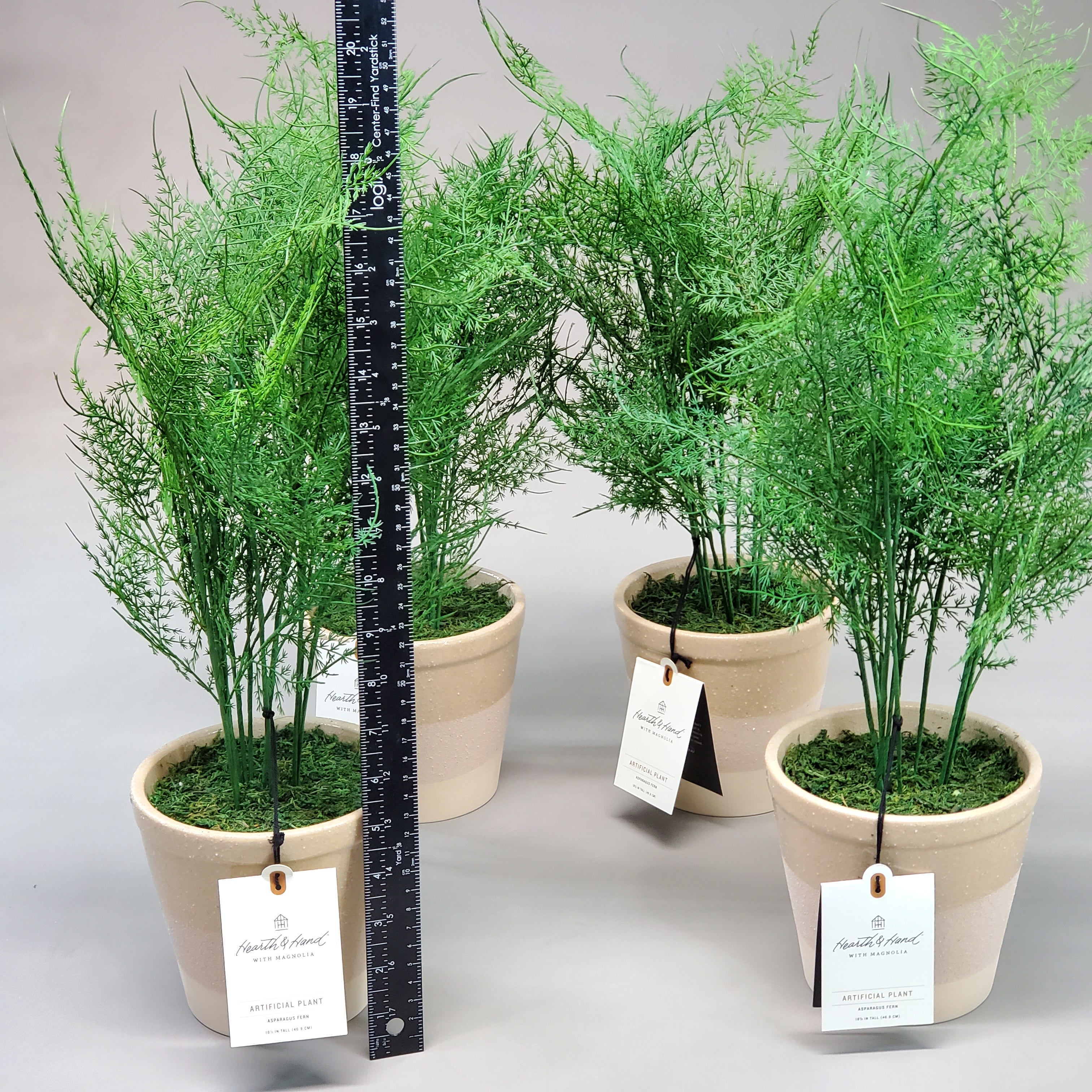 Hearth & Hand with Magnolia 4PK of 8.5"X22" Faux Fern Potted Plants 324-00-0705 (New)