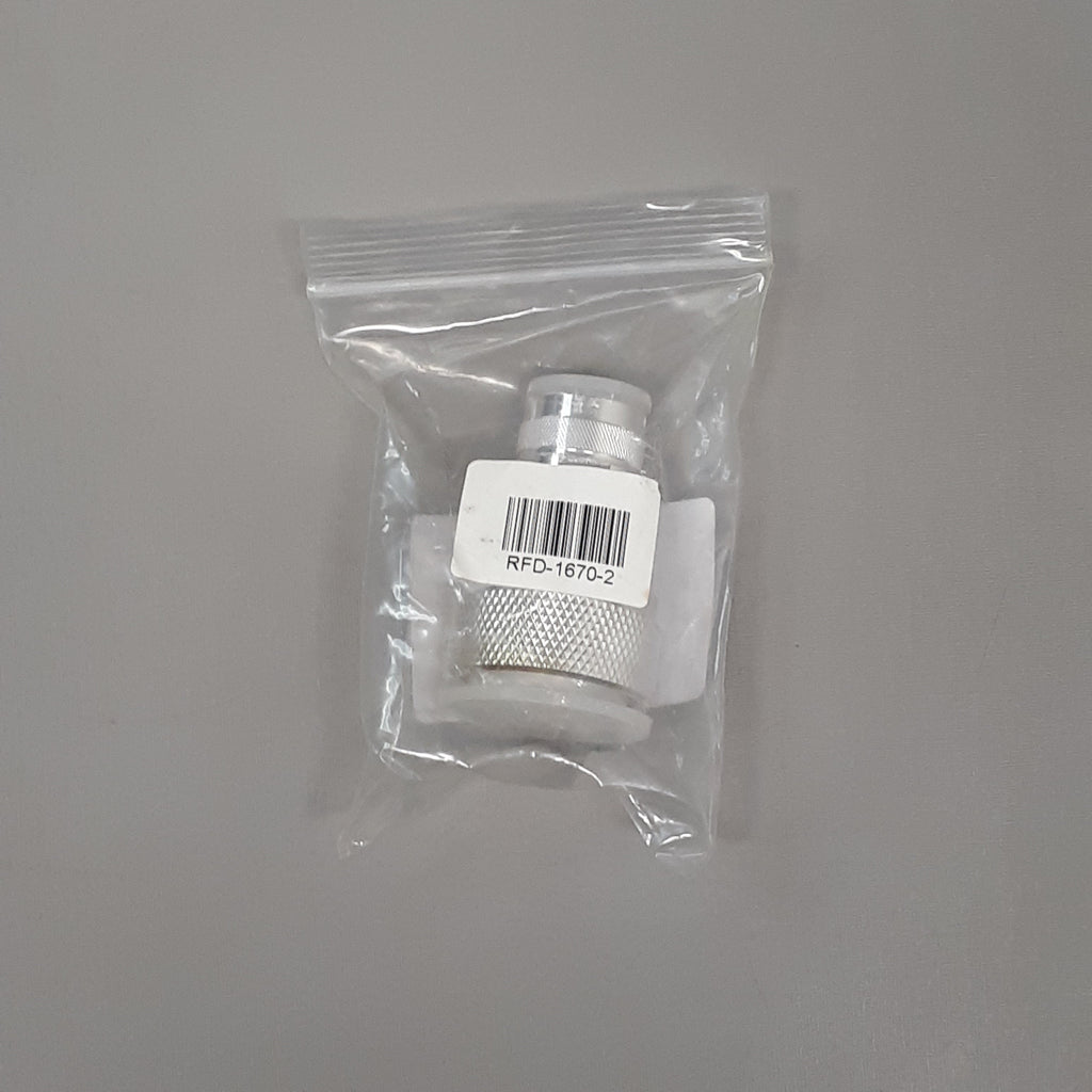 RF INDUSTRIES Coaxial Adapter, Low PIM, 7-16 DIN Male to N Male, Straight Barrel, 5500 MHz Frequency, Silver Body/Contact Plating, PTFE Dielectric (Lightly Discolored)