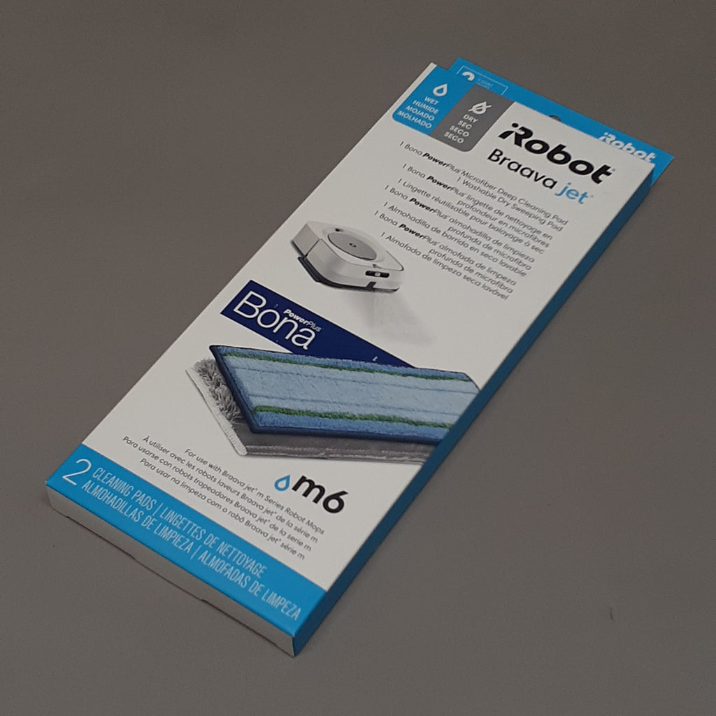 IROBOT Brava Jet Cleaning Pads Comes w/ 1 Wet pad & 1 Dry Pad OEM Blue/Grey (New)