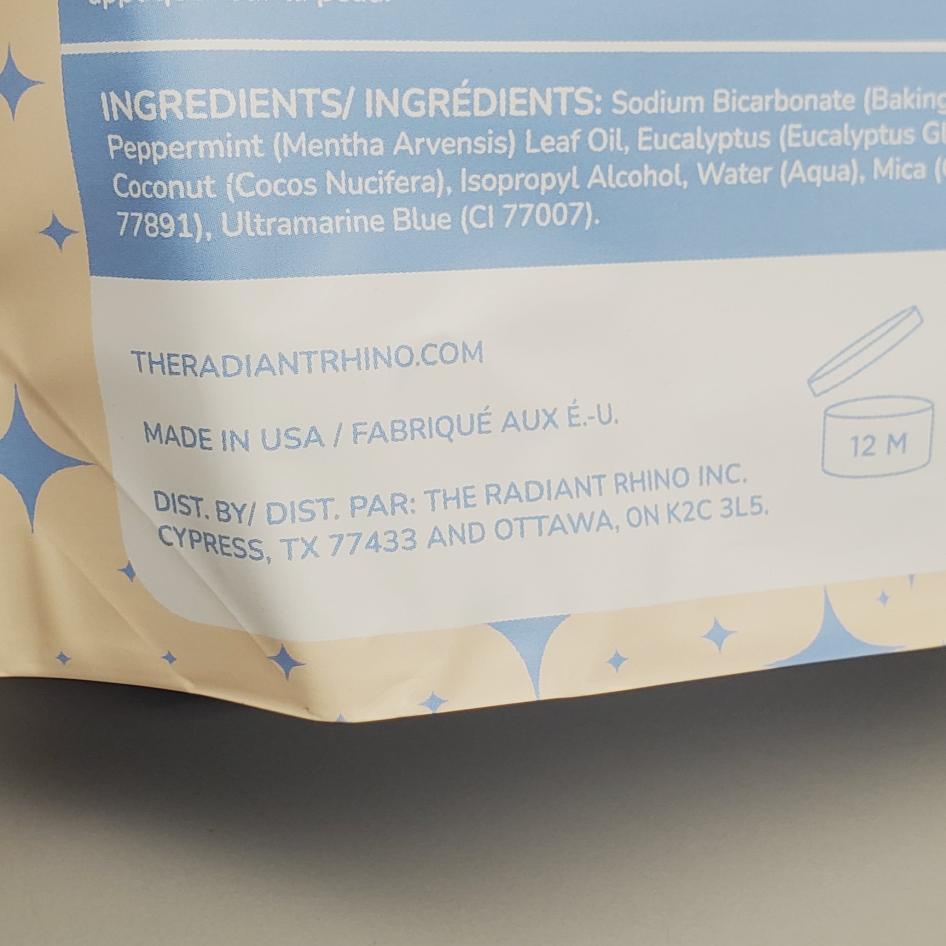 ZA@ THE RADIANT RHINO Breathe Peppermint Eucalyptus Shower Steamers 6-PK! 5x1.5oz Tablets 7.5oz (New) D