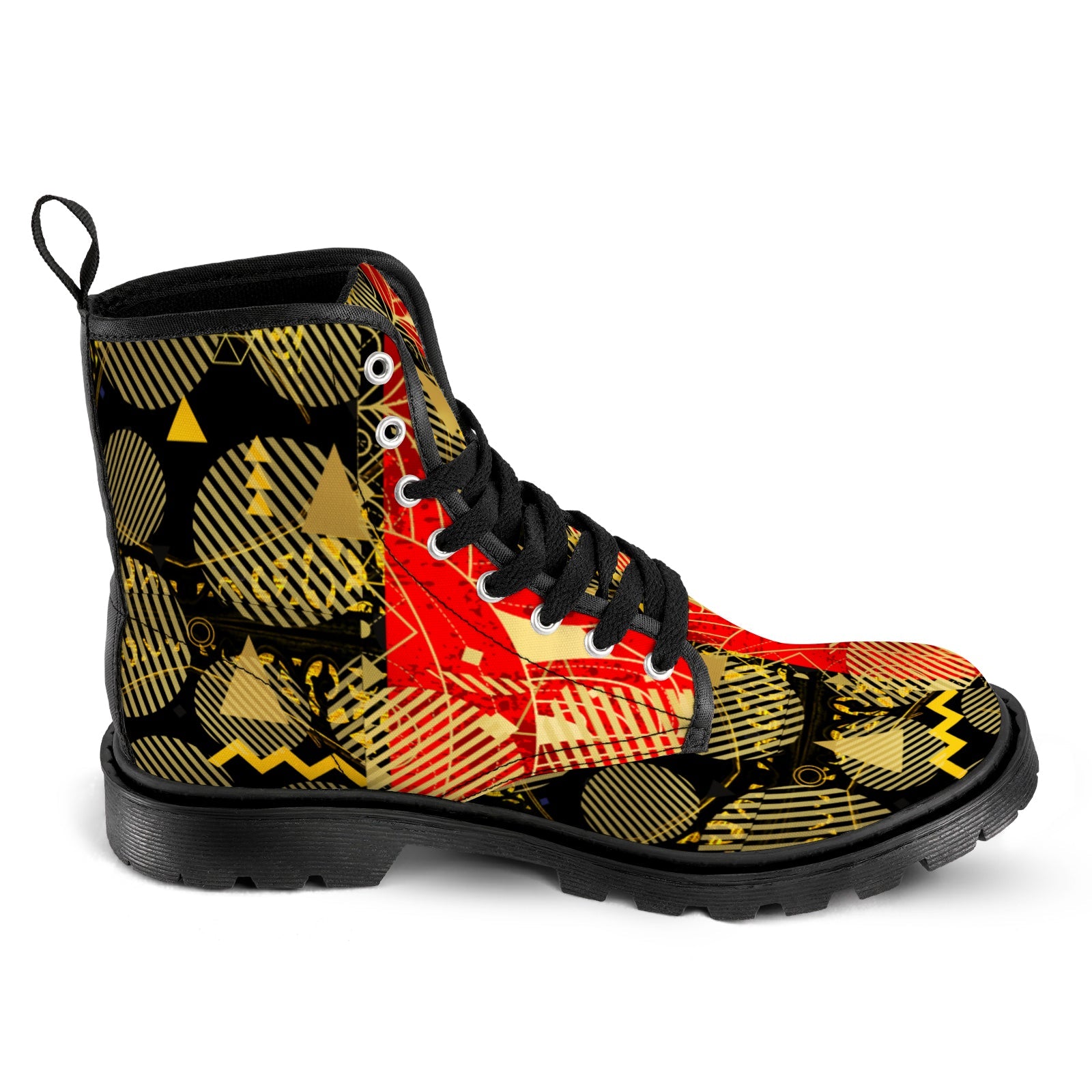 Men's Lace Up Canvas  (Model1203H)(Black)