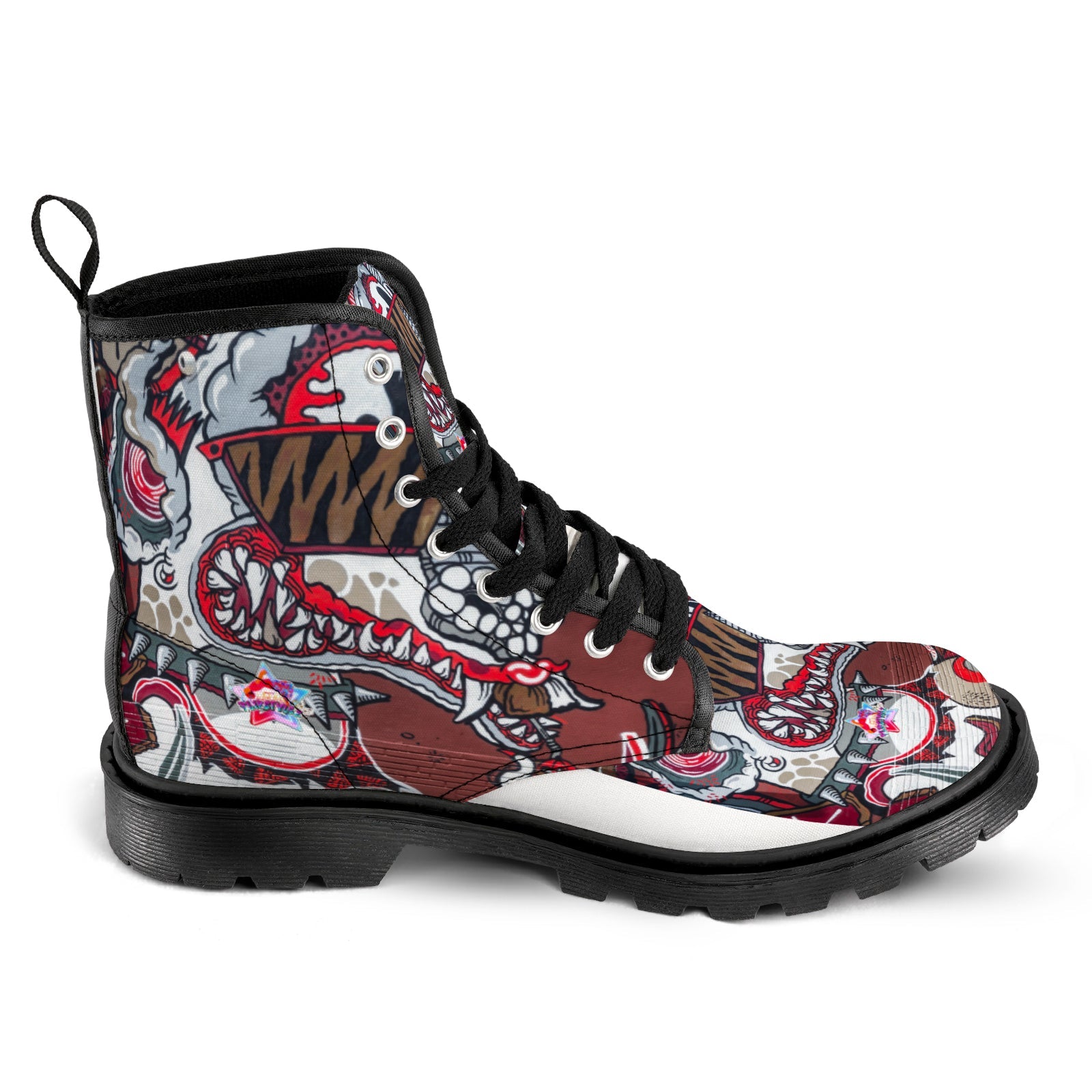 Men's Lace Up Canvas  (Model1203H)(Black)