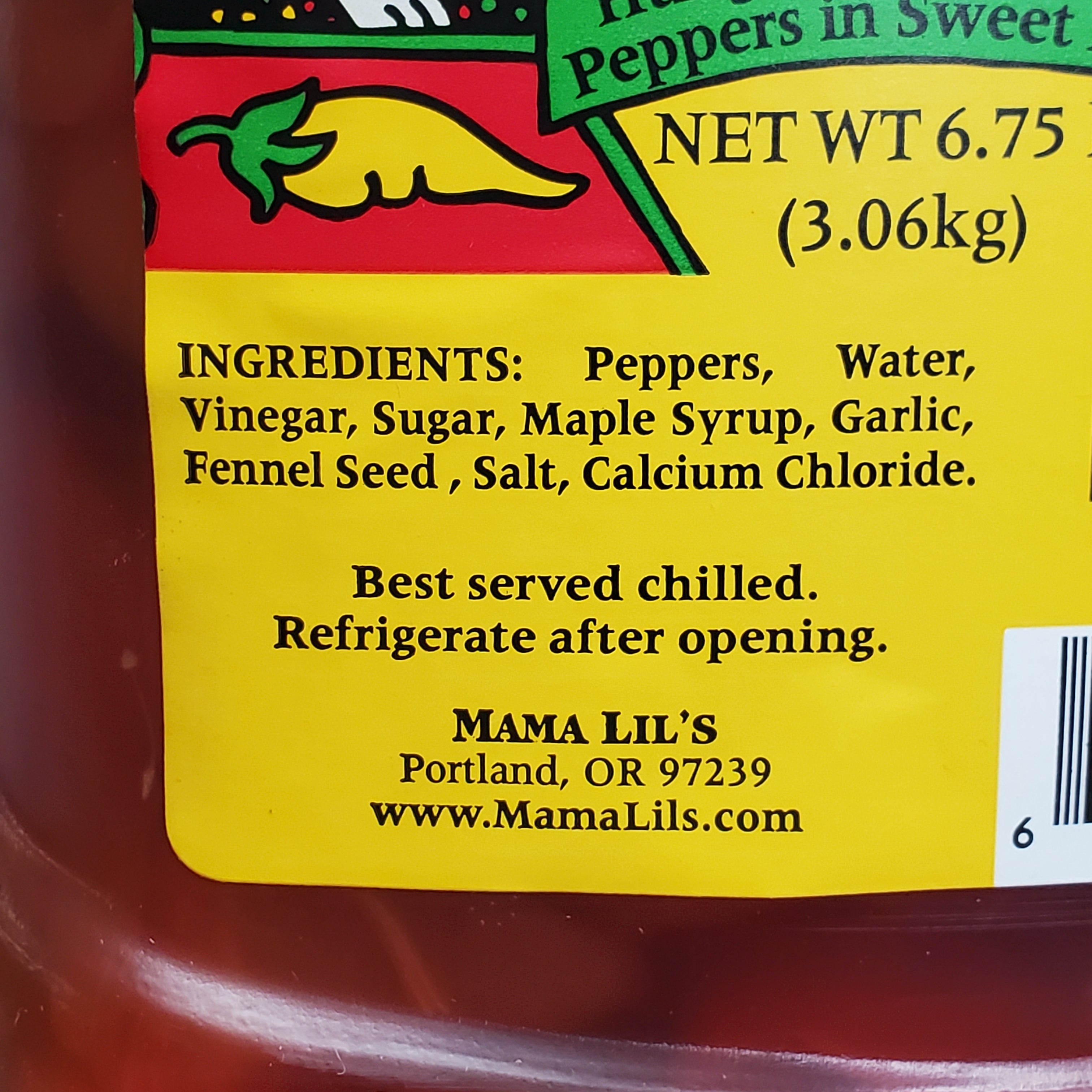 MAMA LIL'S Hungarian Goathorn Peppers in Sweet Brine 6.75 lbs (BB 02/27)