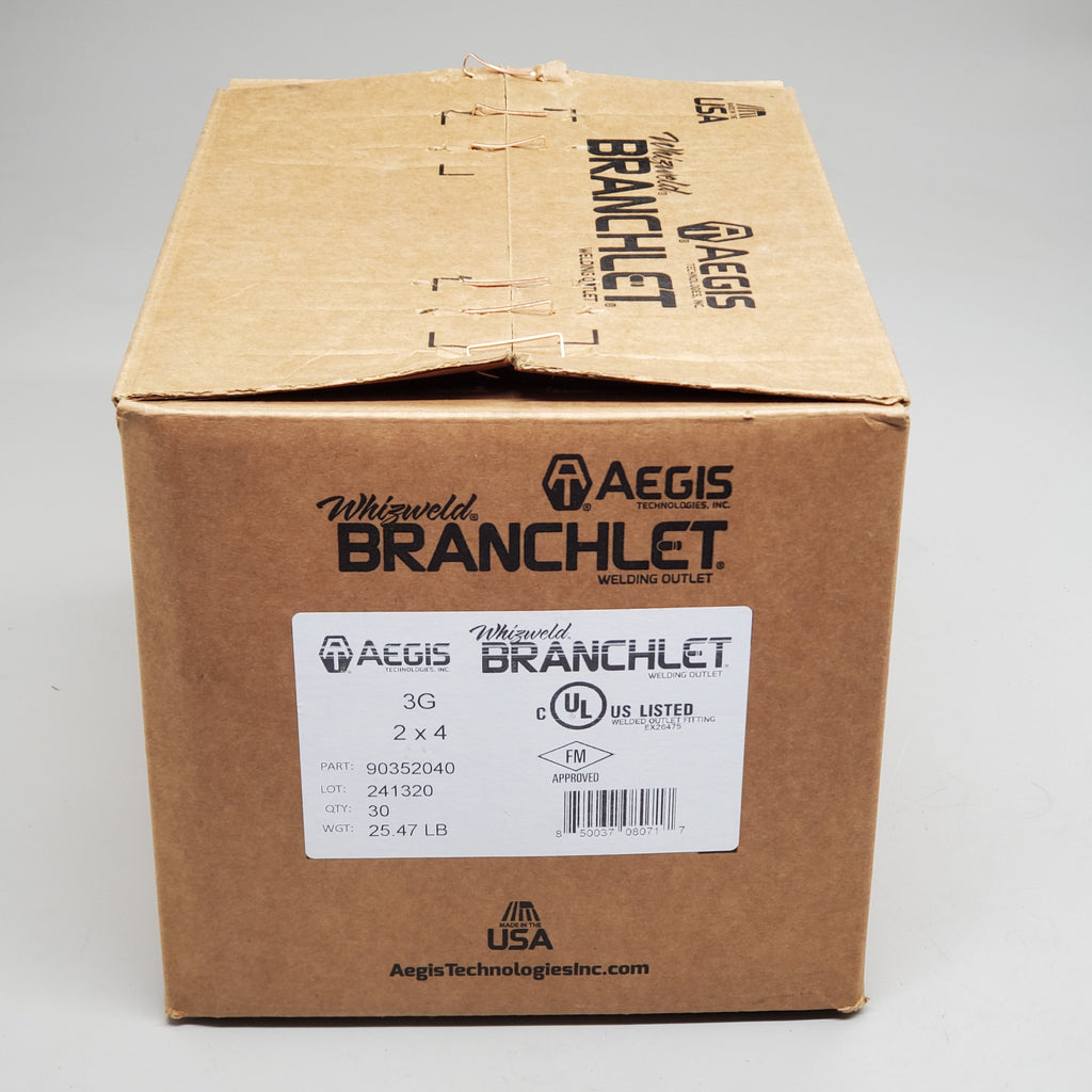 AEGIS Wizweld Branchlet (30 Pack) 2"x4" Welded Outlet Fitting 90352040 Fire Sprinkler Parts