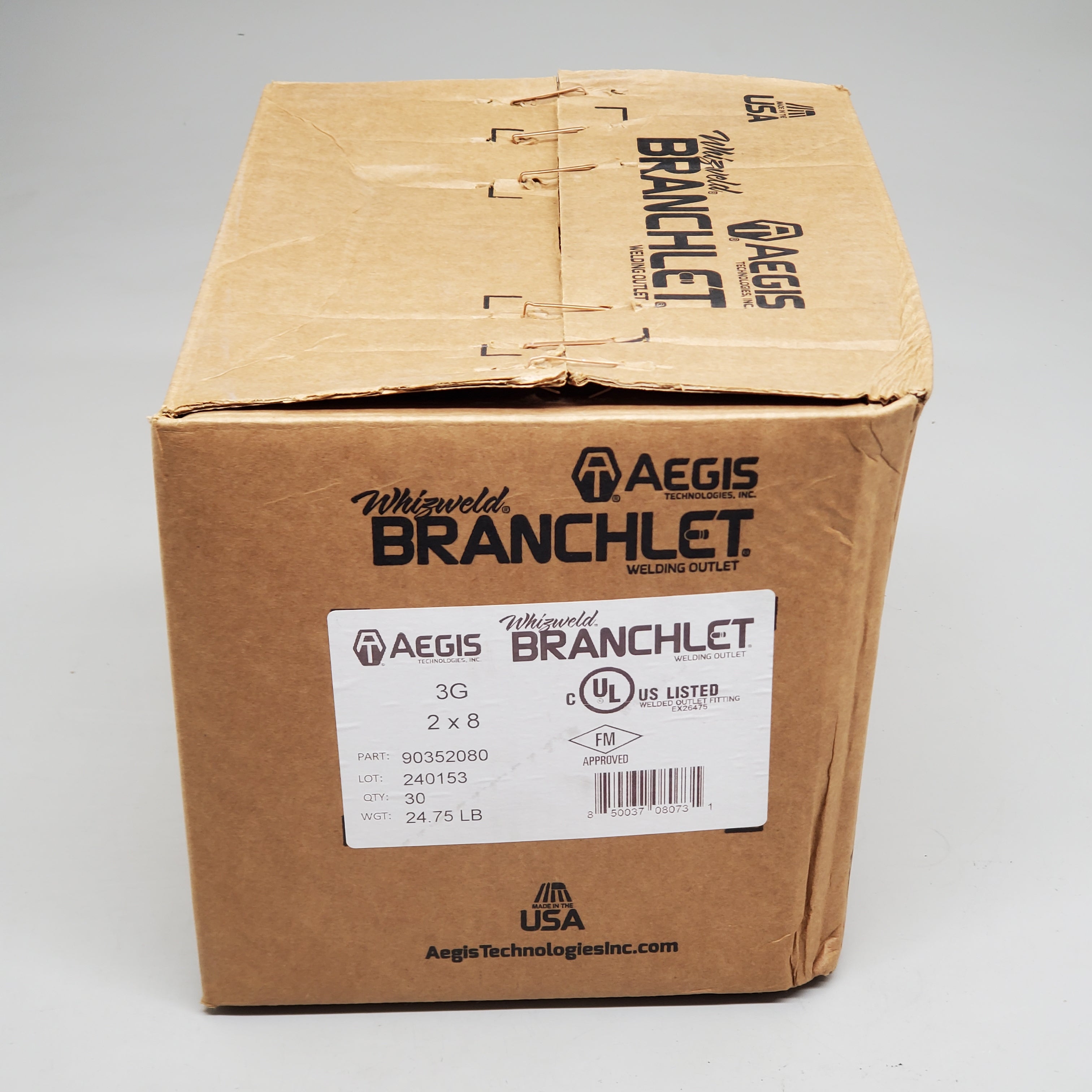 AEGIS Wizweld Branchlet (30 Pack) 2"x8" Welded Outlet Fitting 90352080 Fire Sprinkler Parts