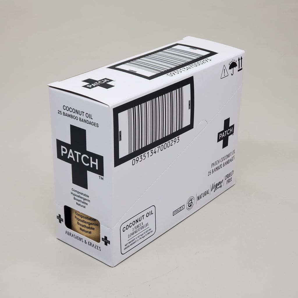 NUTRICARE (75 Bandages) Patch Coconut Oil Bamboo Bandages 3/4"x3-11/32" BB 05/26