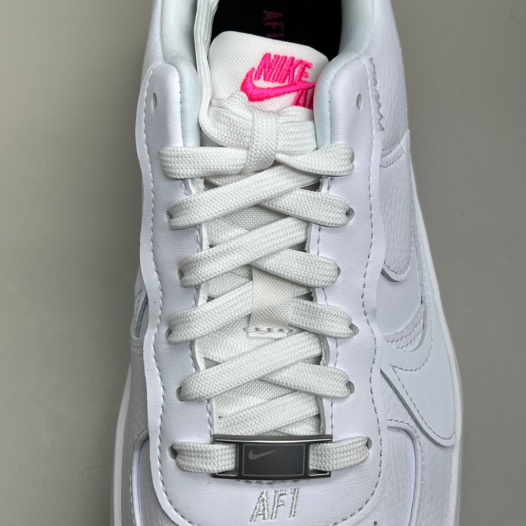 NIKE Air Force 1 PLT.AF.ORM Tapered Toe Sz Women's 7.5 White/Pink/Blue FN7180-100