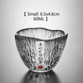 Small personal cup tea tasting cup hammer patterned kung fu heat-resistant glass single cup small cup tea cup