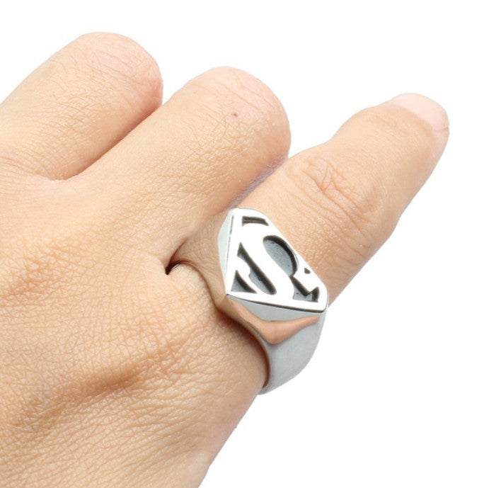 Superman Men's Ring European and American Fashion