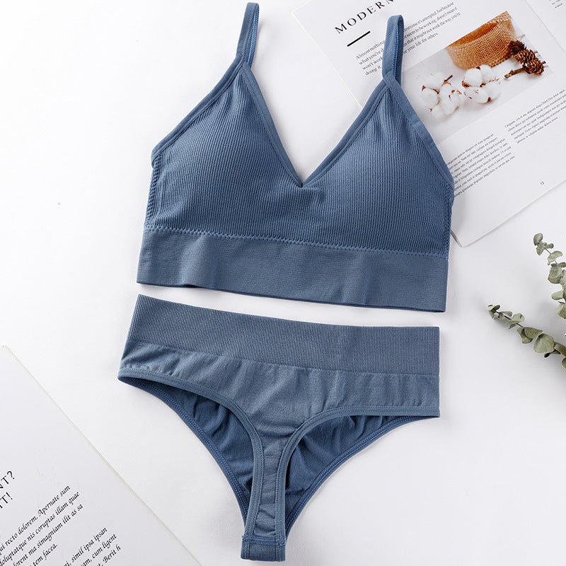 Women Seamless Bra Top Fitness Swimwear Push Up Exercise Bikini For Women 2 Pieces Ribbed Seamless Yoga Bikini Sets Sports Bra And Underwear Set 2 Piece High Waist Summer Bikini
