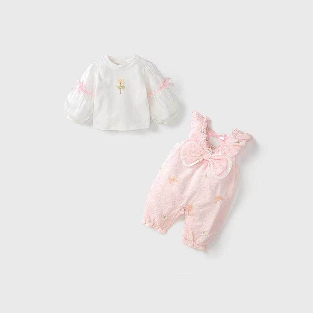 SpringAutumn One-Hundred-Day Romper Set For Baby Girls Full Moon