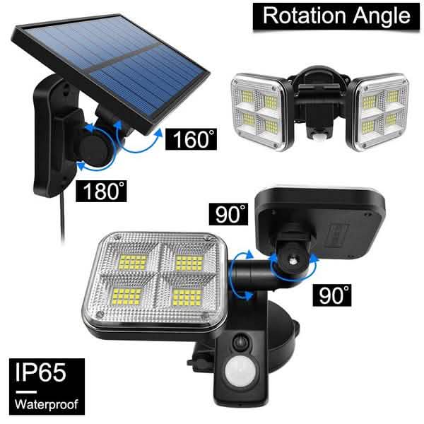 20W Super Bright Solar Lights 120 LED IP65 Waterproof