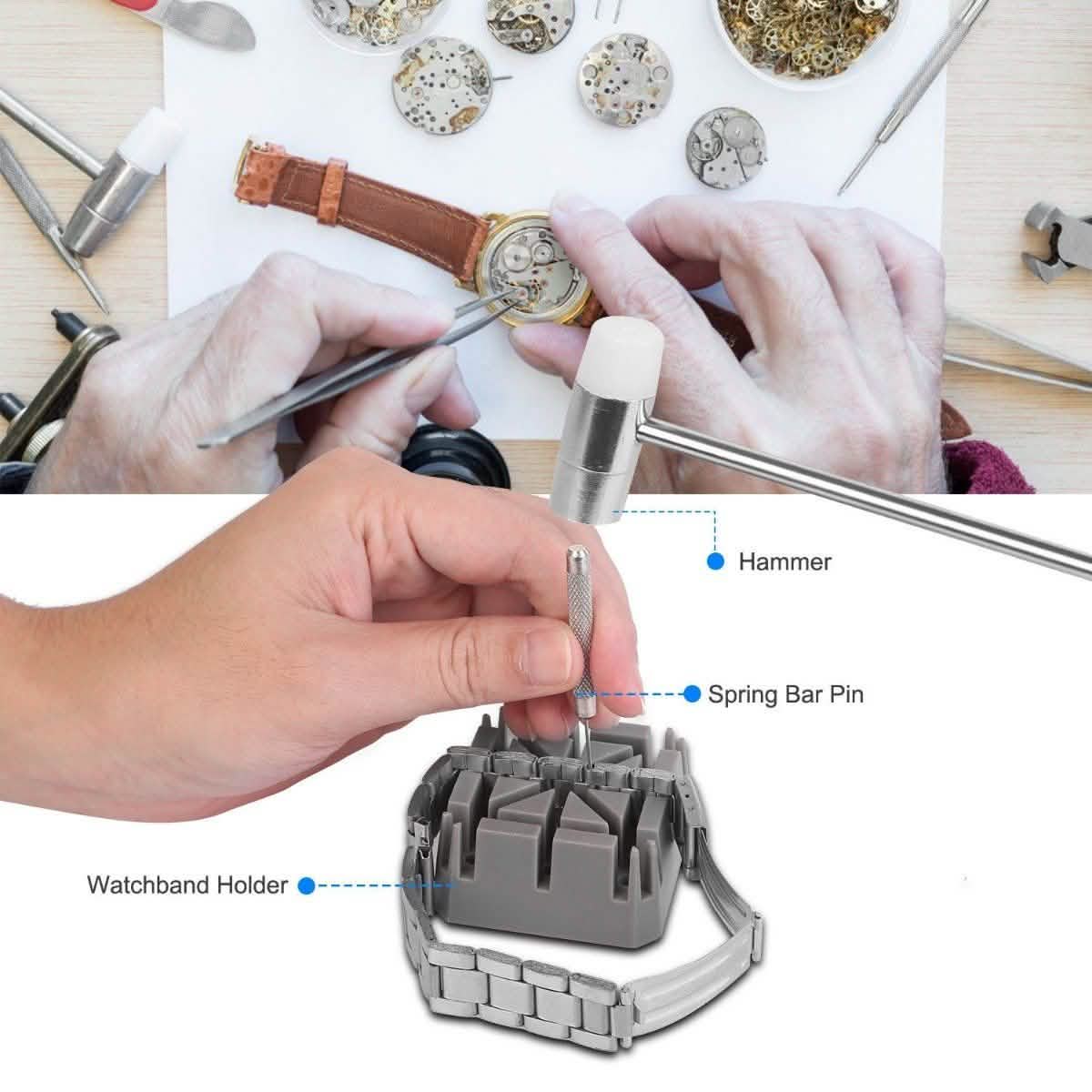 21-Piece: Watch Repair Tool Kit Hand