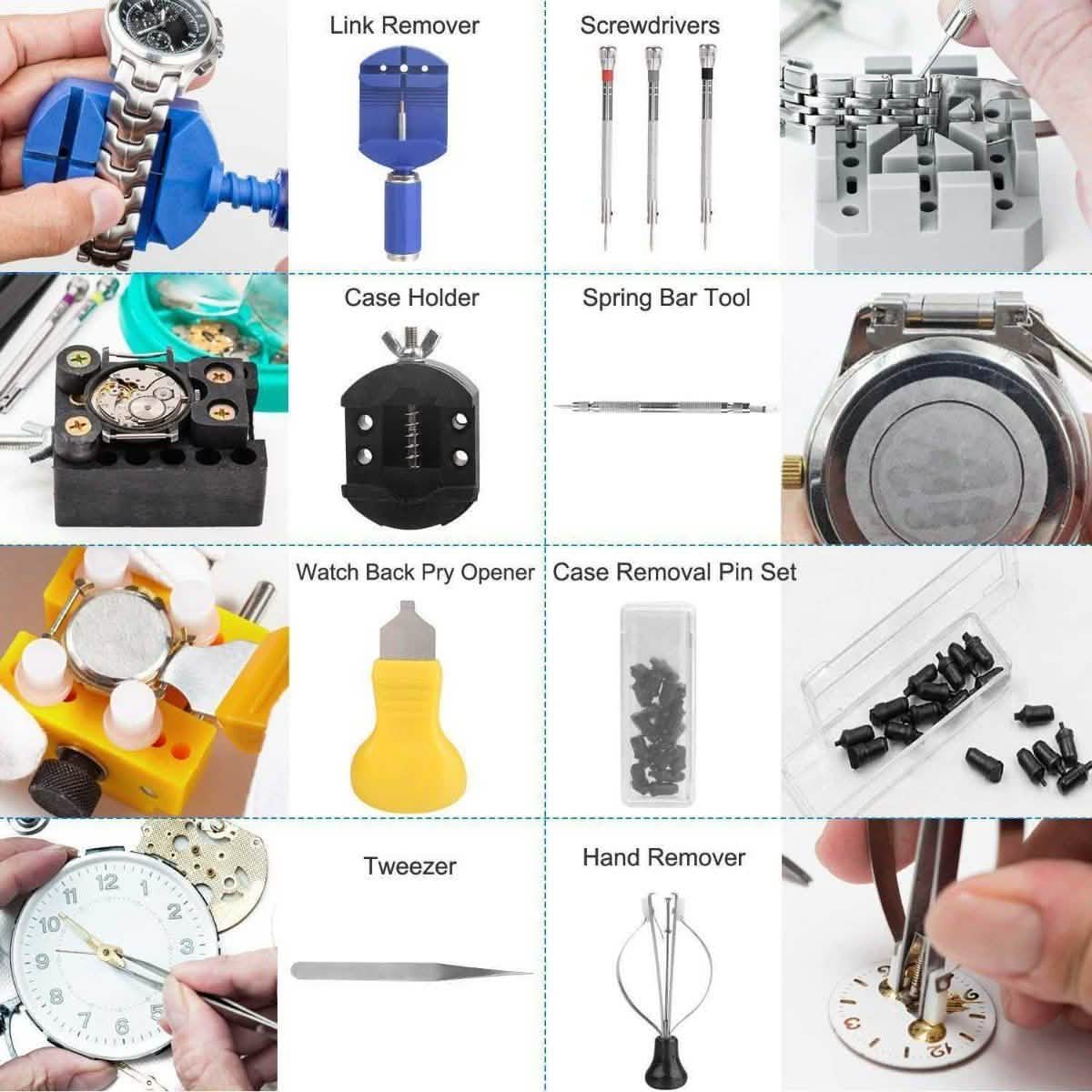 21-Piece: Watch Repair Tool Kit Hand
