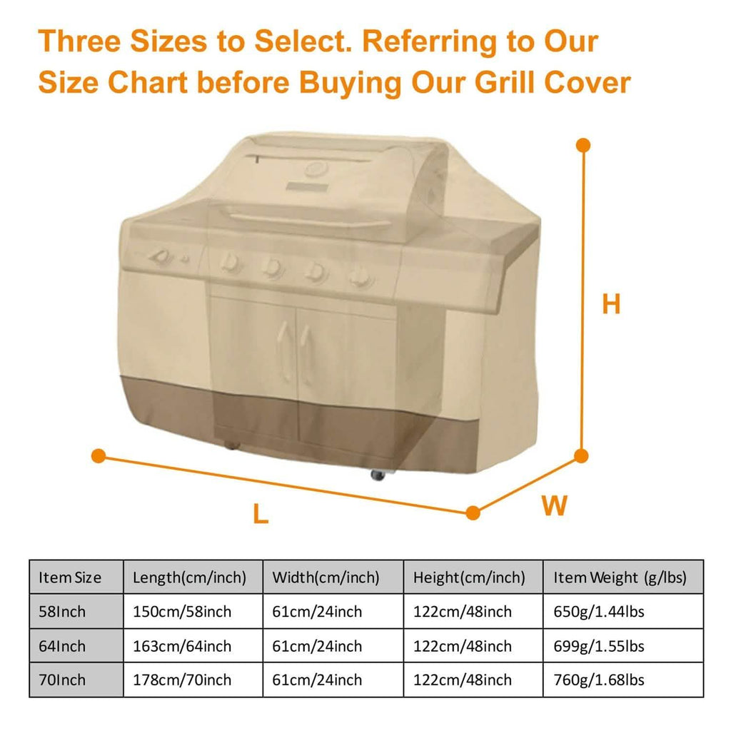 210D Waterproof Outdoor BBQ Grill Cover