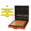 International Chess Heavy Woodgrain Chess Wooden Chess Board Western Chess Adult Luxury Set Chess