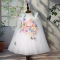Children's Handmade Applique Dress White