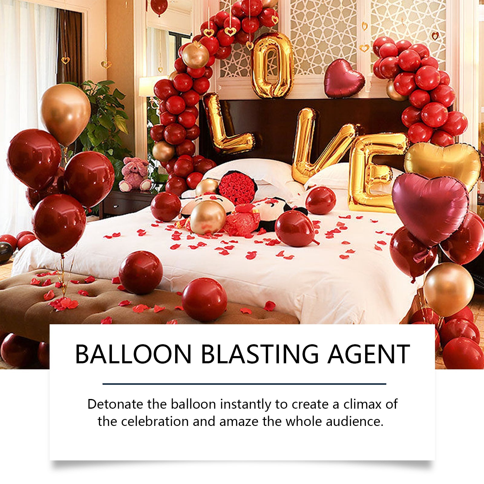 Balloon Atmosphere Agent, Free Balloon Safe Wedding Room Warm Festive Atmosphere Essential Spray