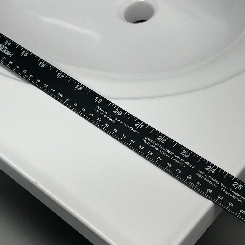 DHI CORP Vanity Top Sink Premium Cultured Marble 25” X 22” WHITE 552026