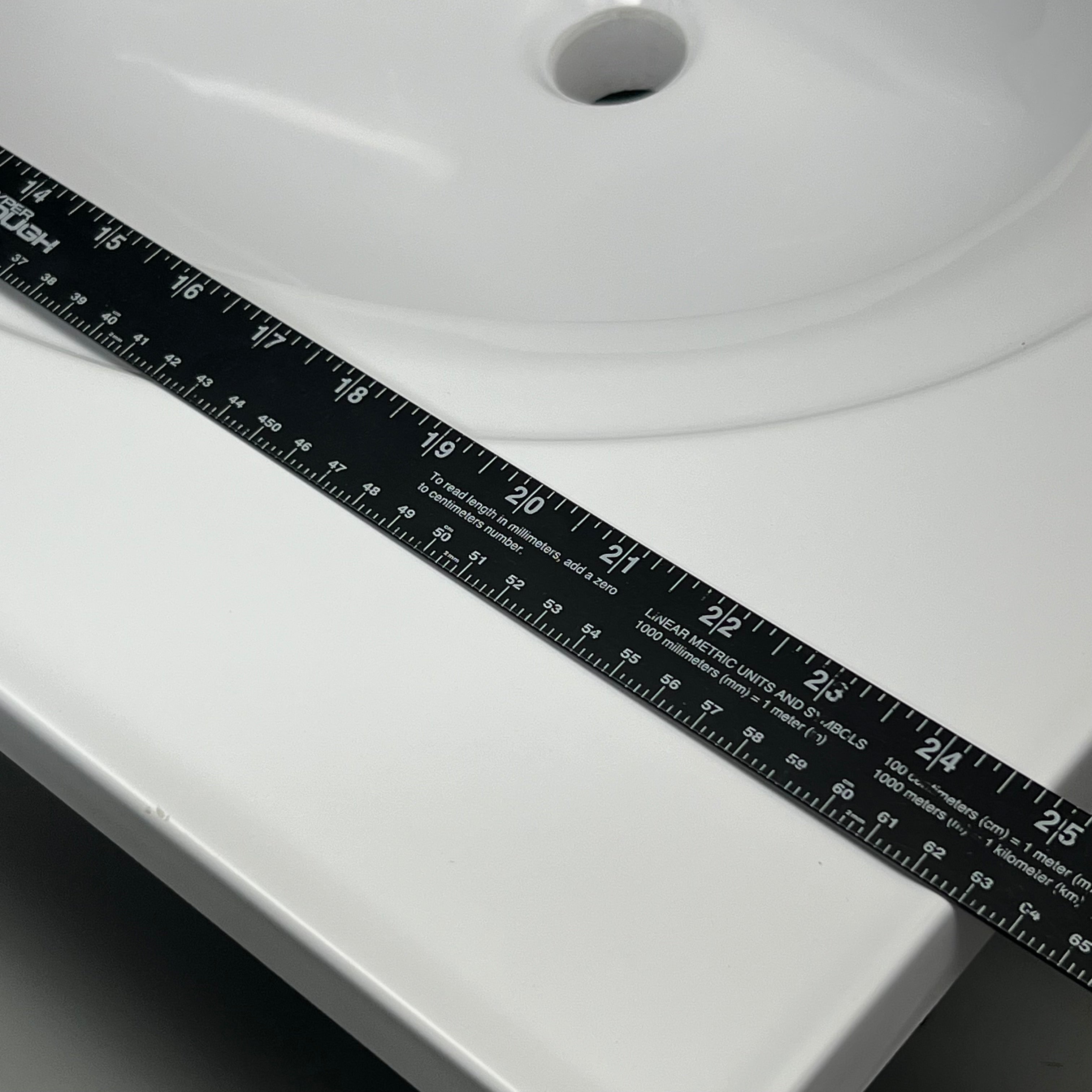 DHI CORP Vanity Top Sink Premium Cultured Marble 25” X 22” WHITE 552026