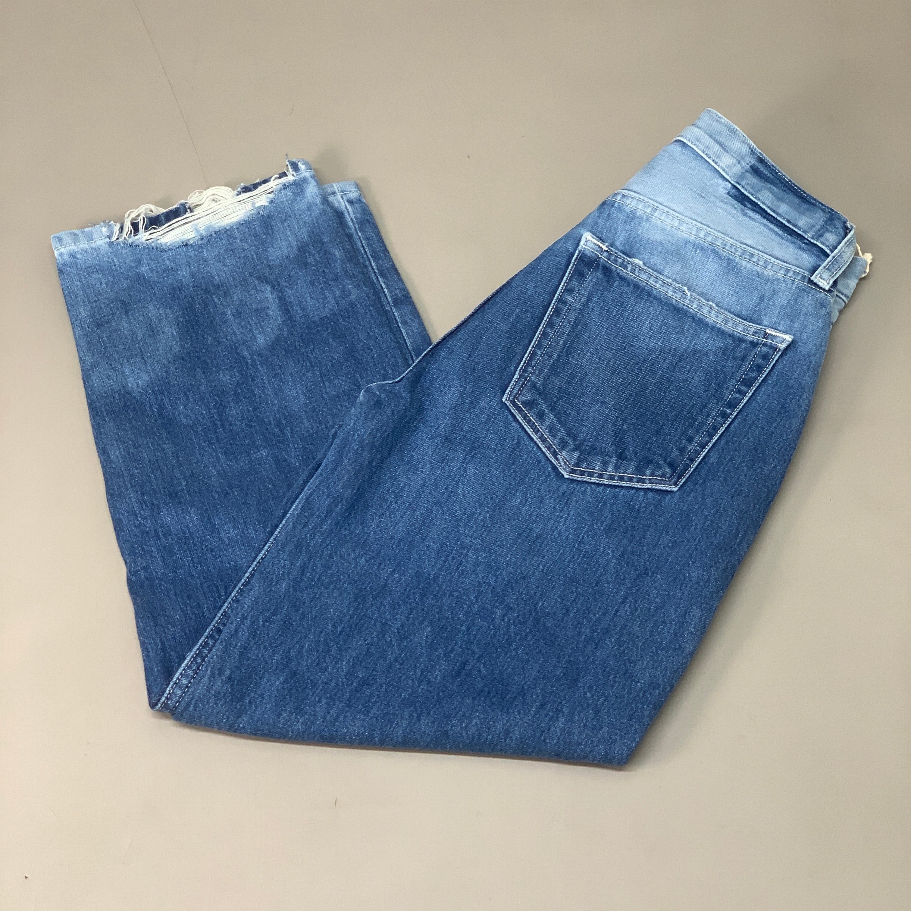 ETICA Tyler Vintage Straight Crop Jeans 100% Cotton Shipwreck Size 26 EW178114A