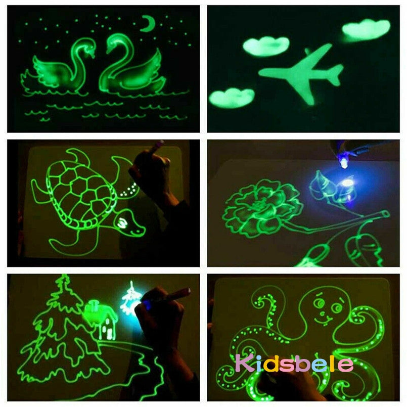 Fluorescent Painting Board, Luminous Board, Children's Luminous 3D Painting Writing Board