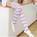 22 Colors Sweet Cute Girls Over Knee Long Printed Thigh High Cotton Socks Plus Size Over knee Socks for Women