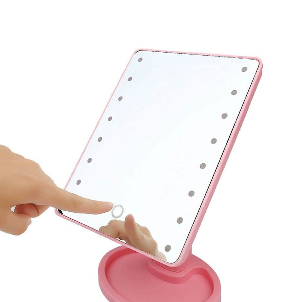 22 LED Touch Screen Desktop Stand Mirror