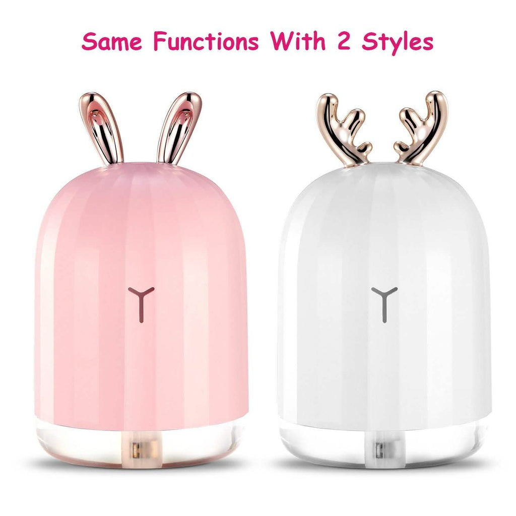 220ml Cool Mist Humidifier Ultrasonic Air Diffuser Atomizer with 7 Color