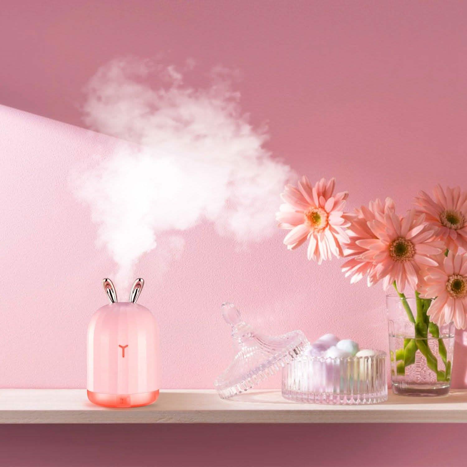 220ml Cool Mist Humidifier Ultrasonic Air Diffuser Atomizer with 7 Color
