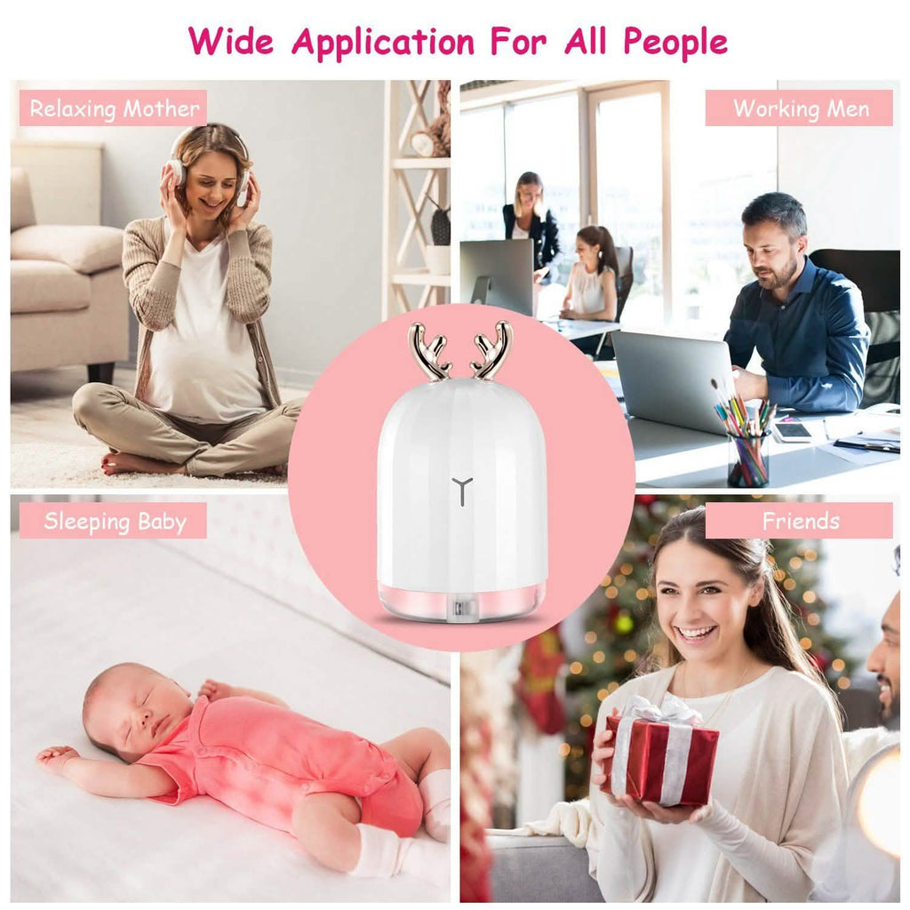 220ml Cool Mist Humidifier Ultrasonic Air Diffuser Atomizer with 7 Color