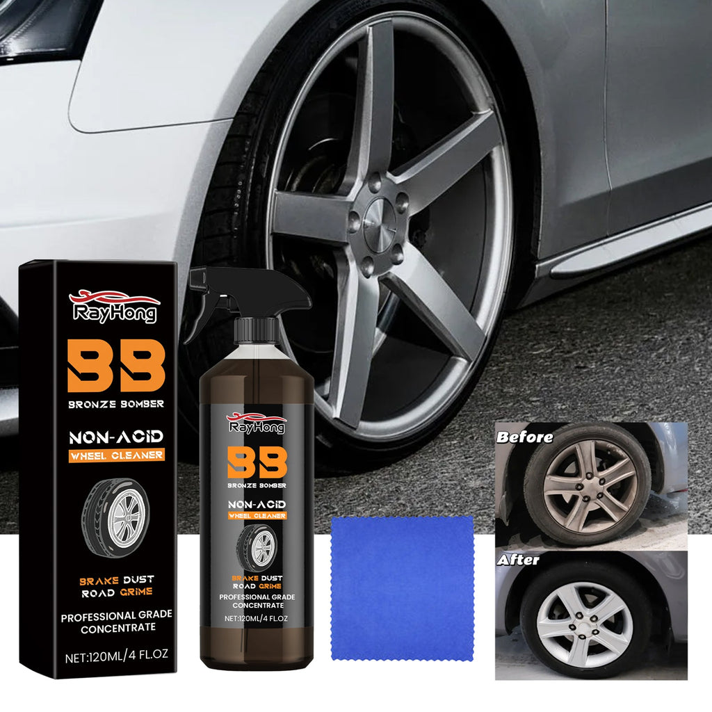 Car Wheel Cleaner, Car Tire Retread Rust Removal Polishing Stain Remover