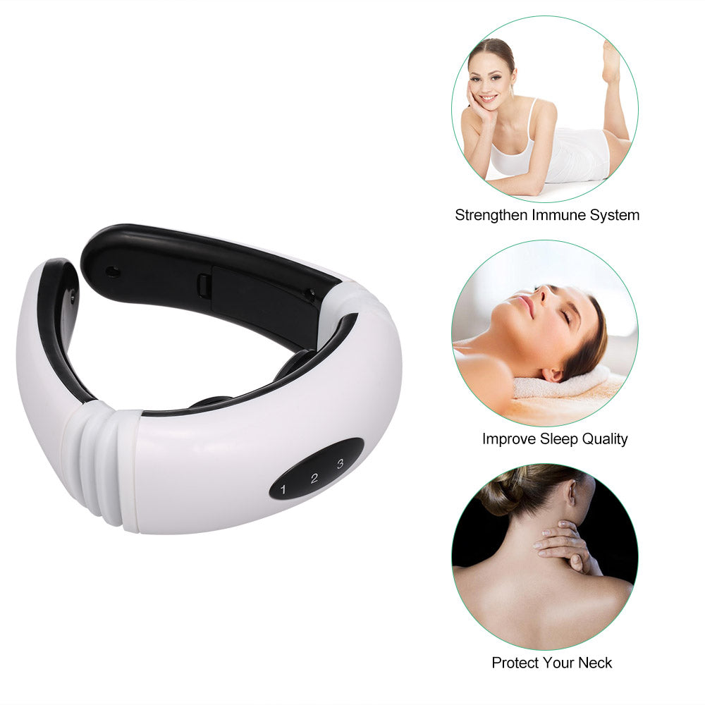 New Neck and back Massager Device Electric Muscle Vibration Stimulation Relaxation Instrument For Neck and back care