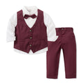 Banquet Party Gentleman Bow Tie Vest Dress Boys' Three-piece Suit
