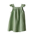 Girls Summer Linen Loose Sling Dress