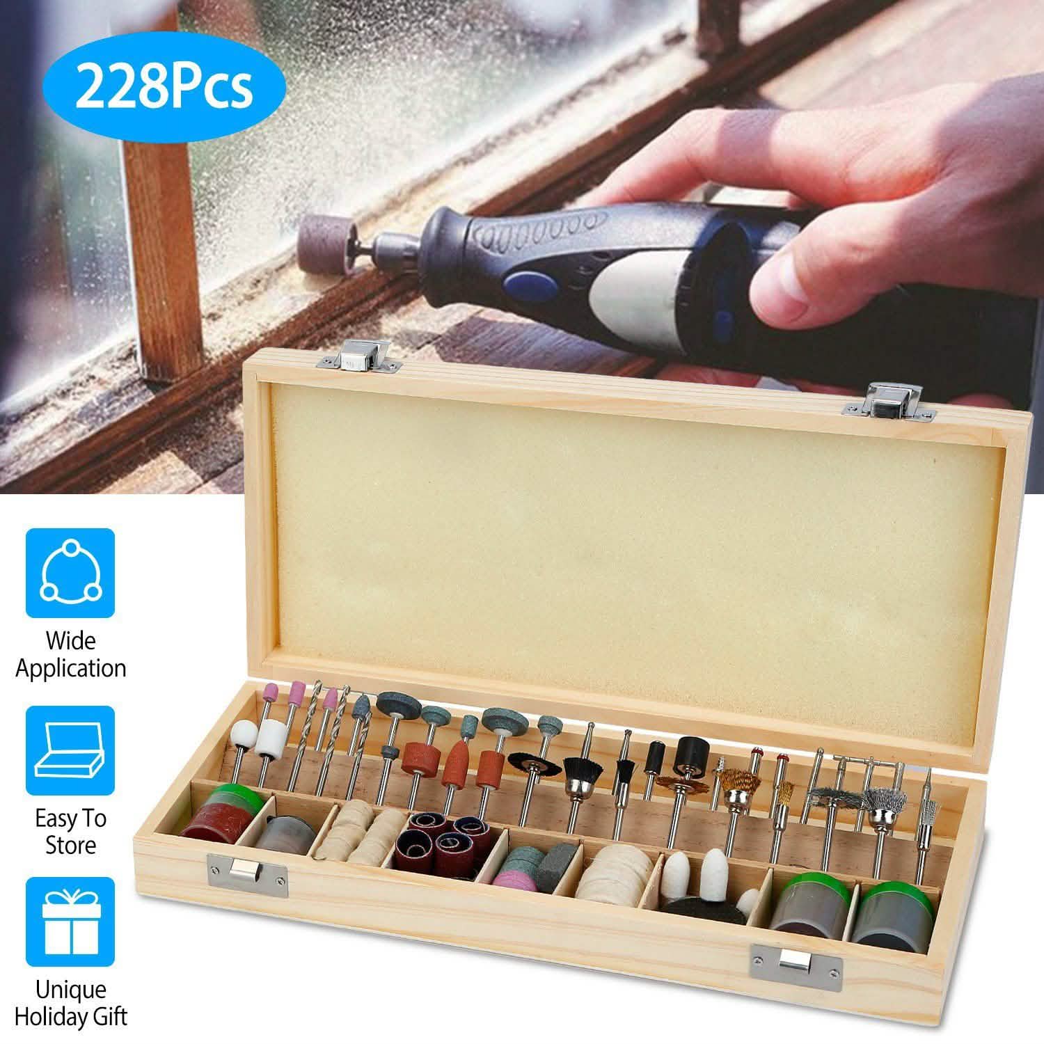 228-Piece: Rotary Dremel Accessory Tool Kit