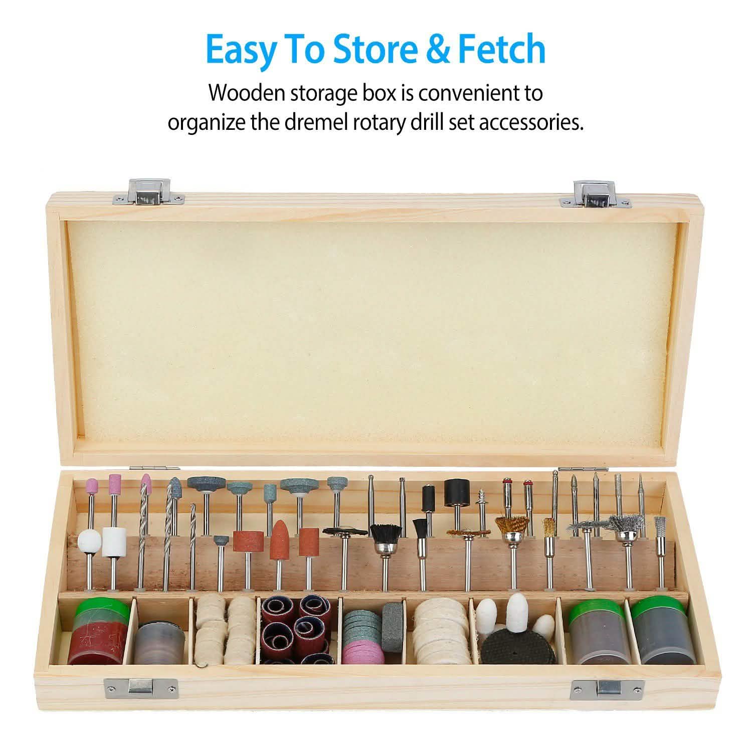 228-Piece: Rotary Dremel Accessory Tool Kit