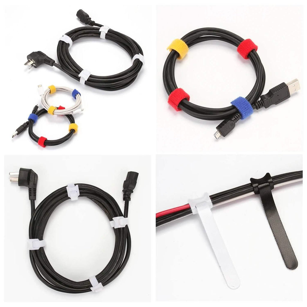 23-Piece: AGPtek Reusable Nylon Fastening Cable Ties Rolls With Cable Straps Organizer
