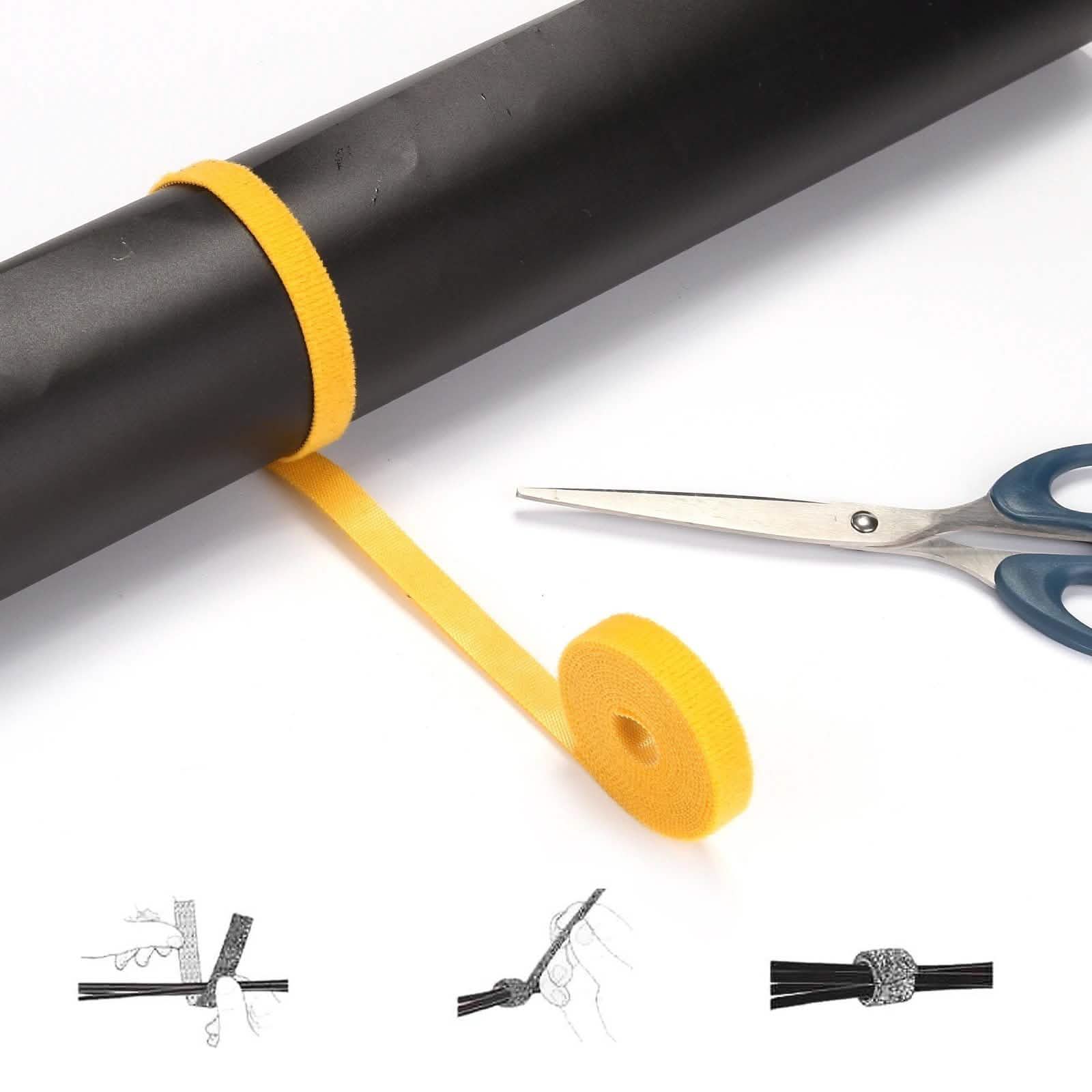 23-Piece: AGPtek Reusable Nylon Fastening Cable Ties Rolls With Cable Straps Organizer
