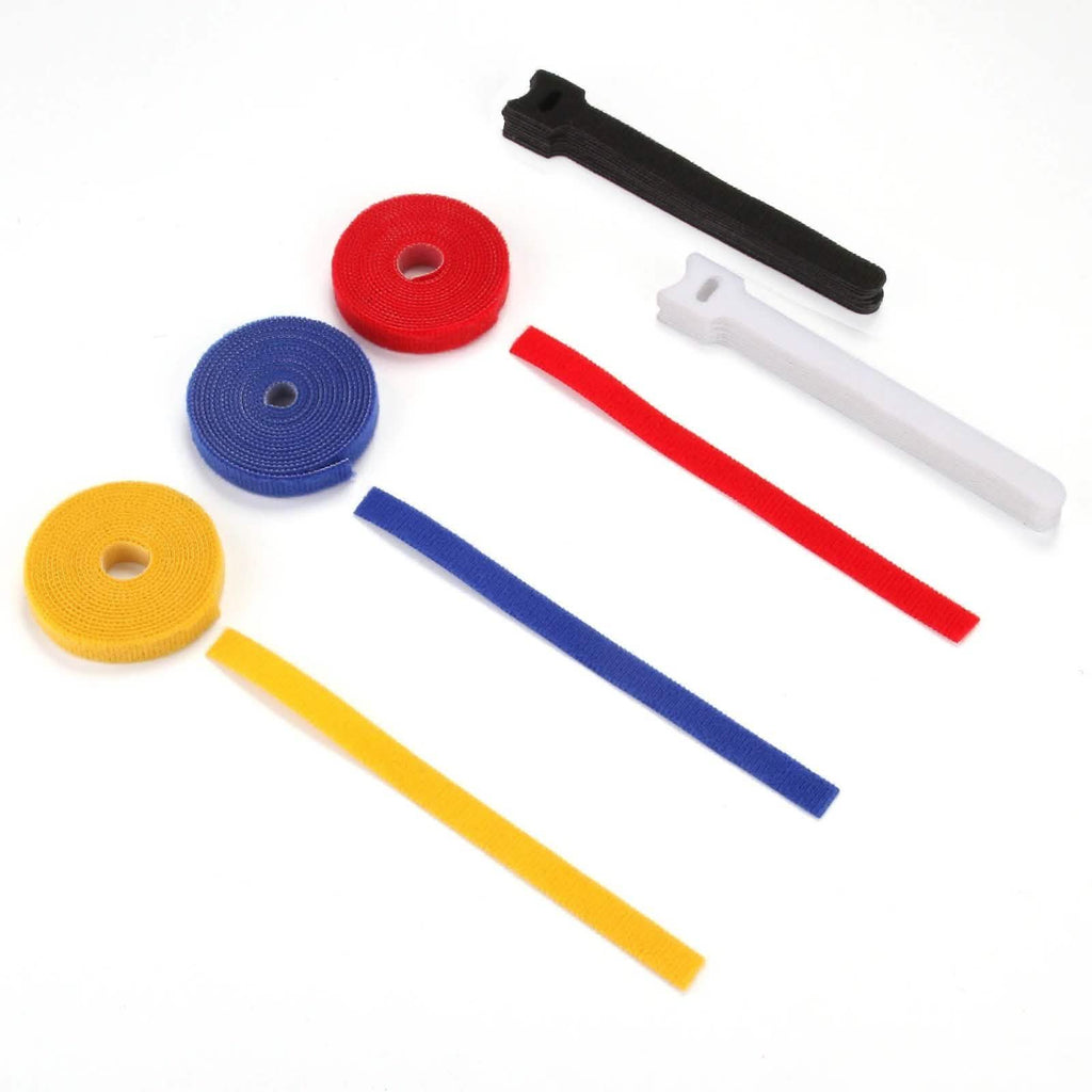 23-Piece: AGPtek Reusable Nylon Fastening Cable Ties Rolls With Cable Straps Organizer