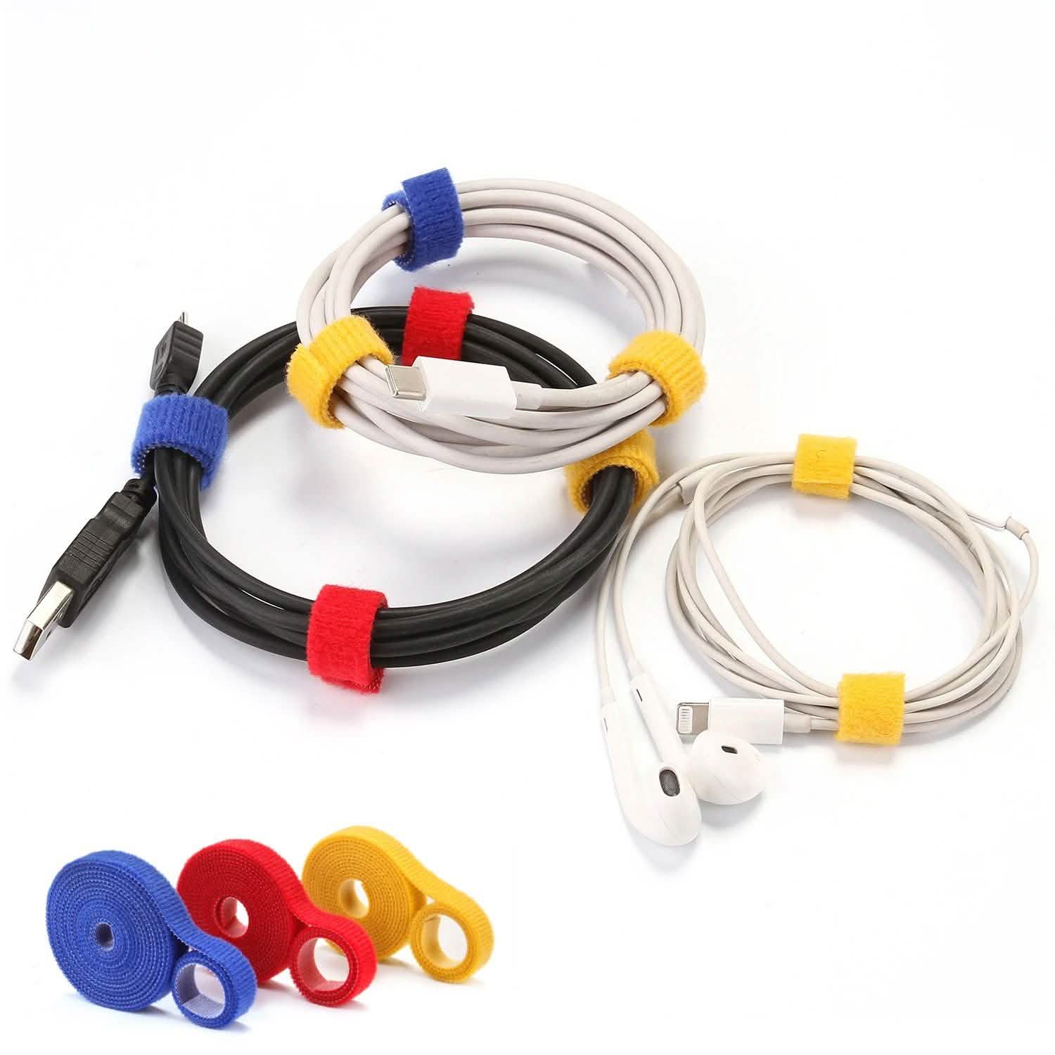 23-Piece: AGPtek Reusable Nylon Fastening Cable Ties Rolls With Cable Straps Organizer