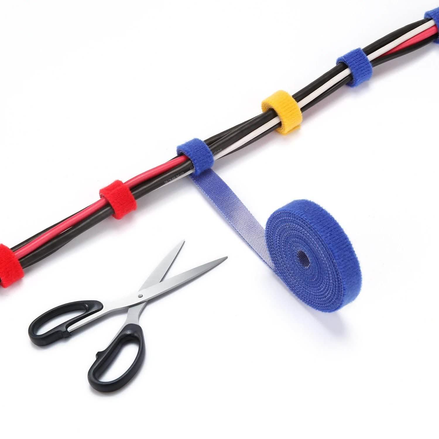 23-Piece: AGPtek Reusable Nylon Fastening Cable Ties Rolls With Cable Straps Organizer