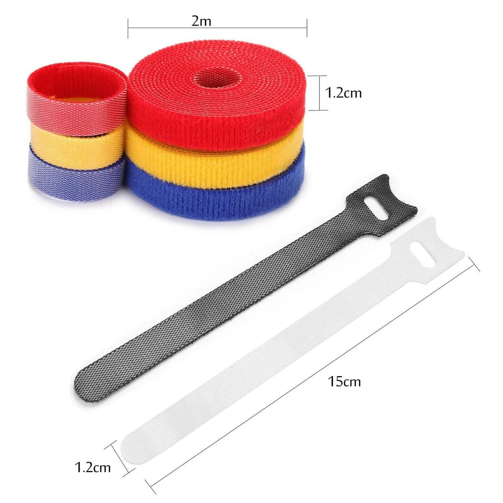 23-Piece: AGPtek Reusable Nylon Fastening Cable Ties Rolls With Cable Straps Organizer
