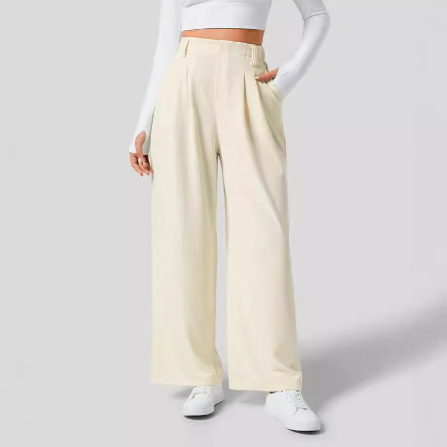 Hanging high waist wide leg versatile casual loose pants