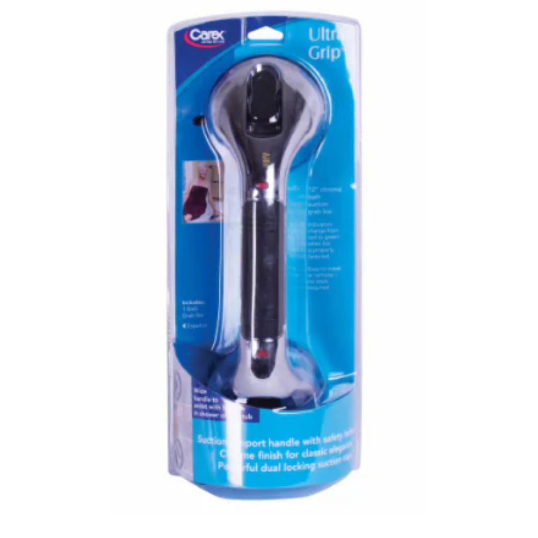 Carex Ultra Grip Suction Bath Grab Bar Chrome (12 inch)