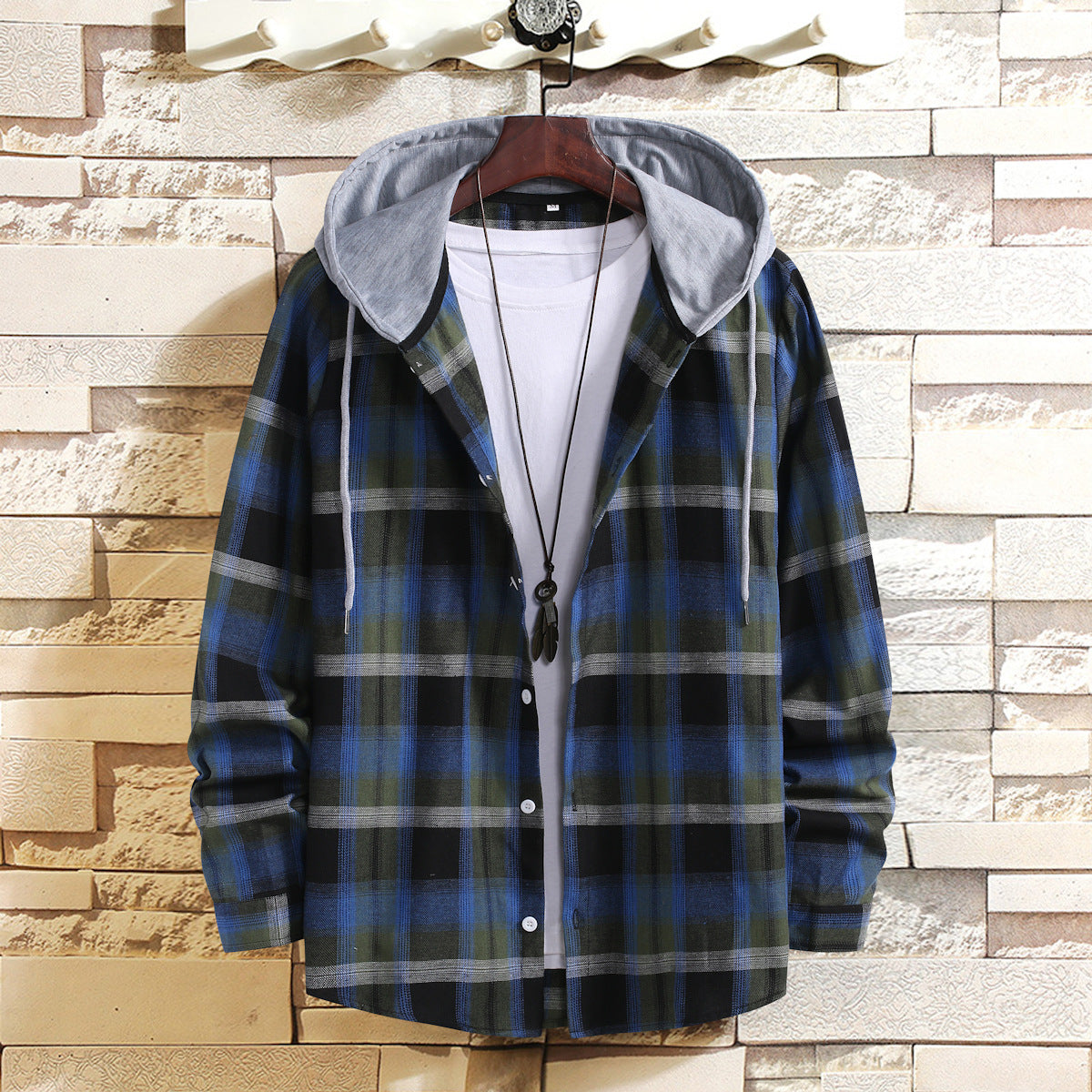 Loose Long-sleeved Blouse Plus Size Checkered Shirt