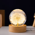 Crystal Ball Eternal Flower Gift Wooden Music Box