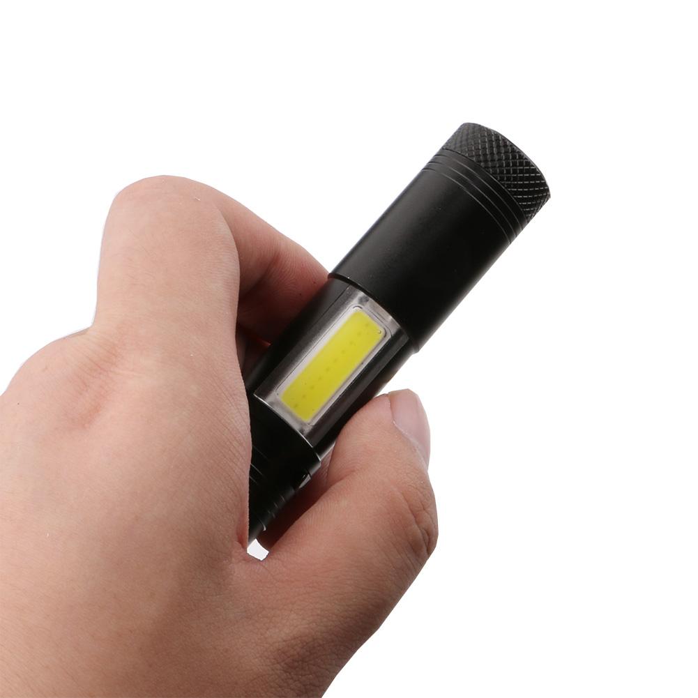 Mini Portable Aluminum LED Flashlight XPE COB Work Light Lanterna Powerful Pen Torch Lamp 4 Modes Use 14500 or AA